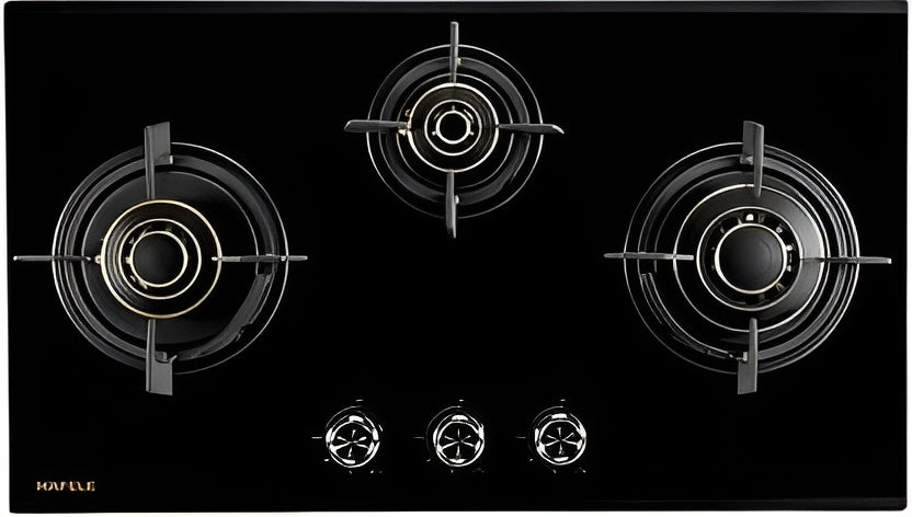 VORTEX 378 Built-In 3 Vertex Brass Burner Gas Hob