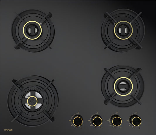 VESTA 460 Built-In Anti-Drip 4 Brass Burner Gas Hob