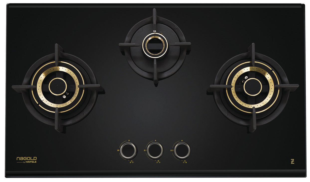 ZETA 378 PLUS Built-In 3 Zeta Brass Burner Gas Hob